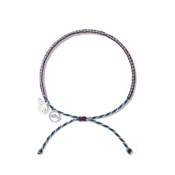 4Ocean Jewelry - 4Ocean Sperm Whale Beaded Bracelet Purple Teal Aqua with Gift Bag